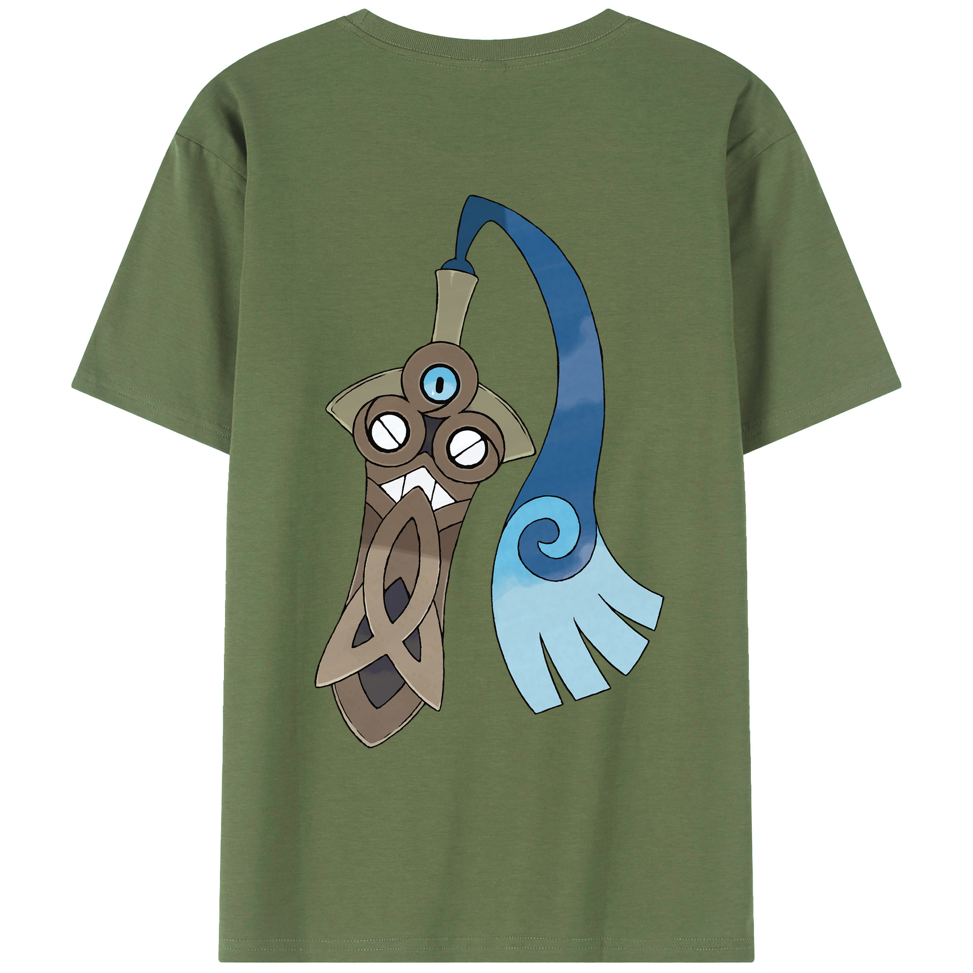 （画像用） ポケットモンスター Pokémon 綿100％ メンズ半袖Tシャツ（バックプリント） 通気性